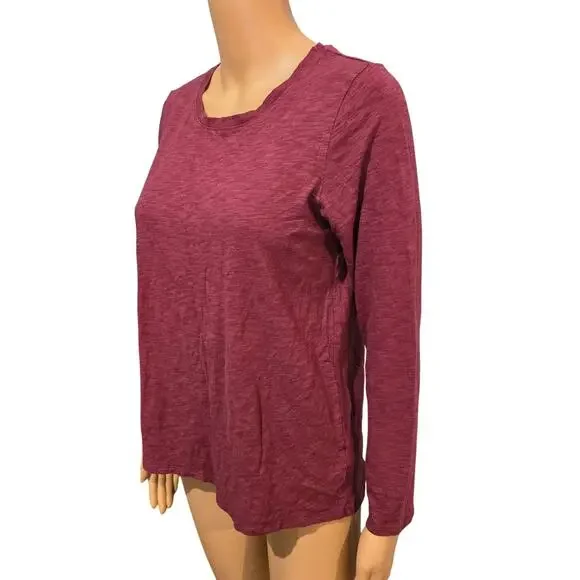Christian Siriano Maroon Long Sleeve Top Large - Picture 2 of 7